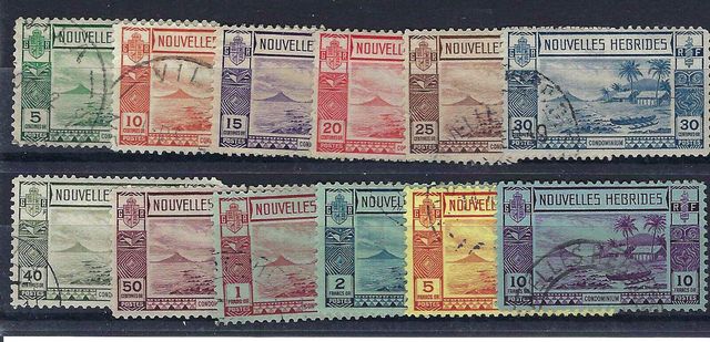 Image of New Hebrides/Vanuatu-English Issues SG 52/63 FU British Commonwealth Stamp